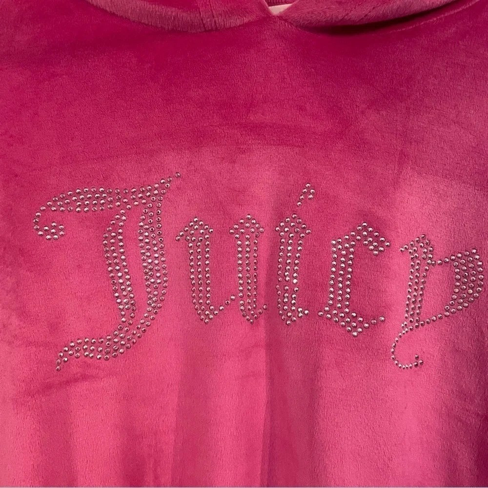 Juicy Couture cropped longe‎ sleeve hoodie size XL - Picture 2 of 7